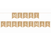 Paper garland Merry Christmas,10x13 cm, 250 cm EOL