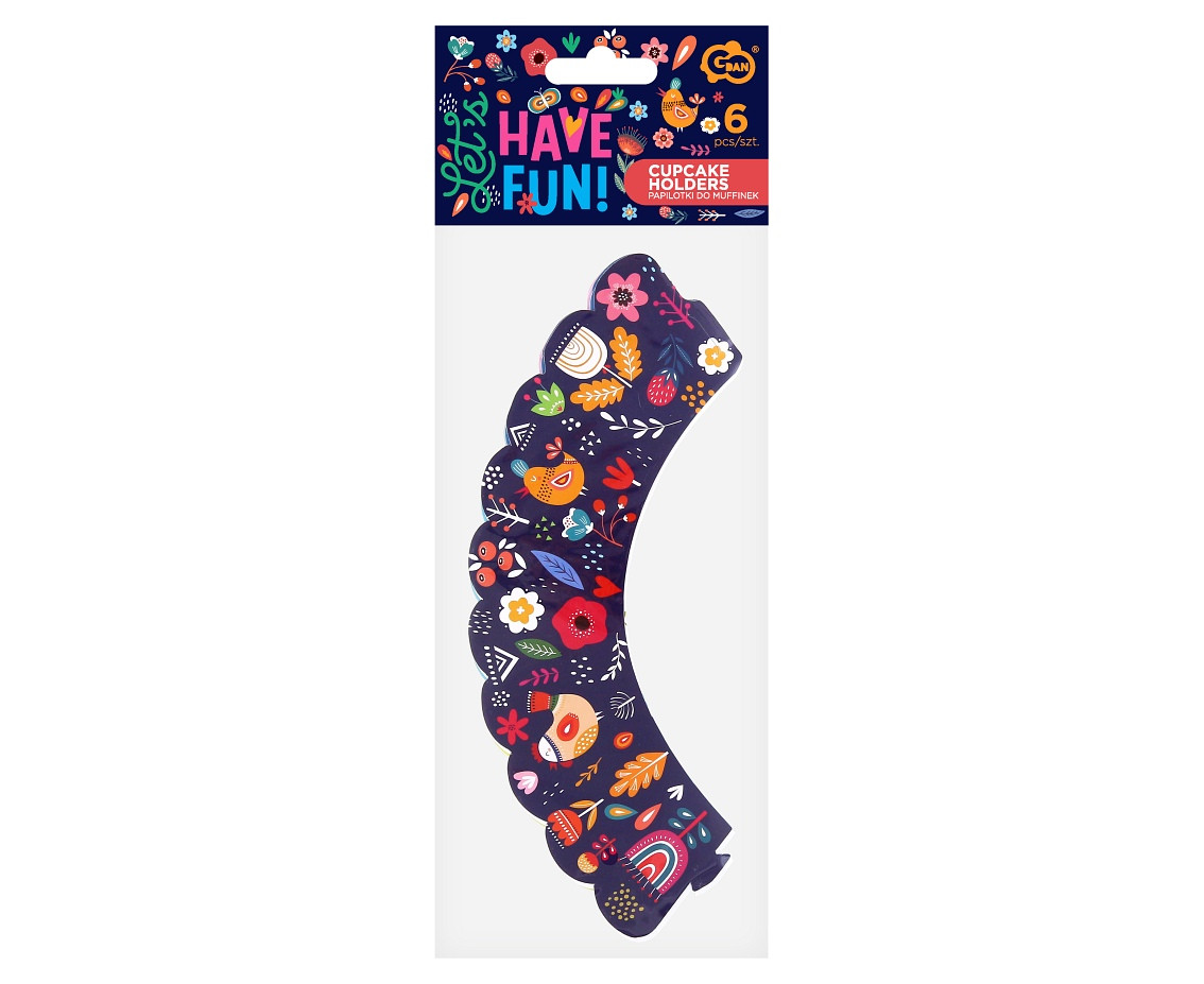 Cake wrappers Folk garden, 6 pcs EOL