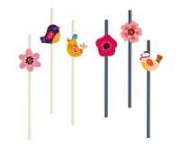 Paper straws Summer - Have Fun, 6 pcs EOL