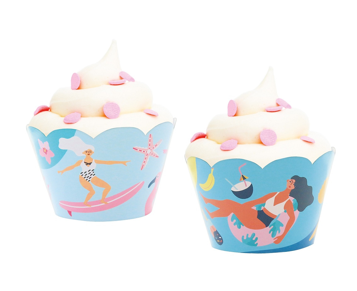Cupcake holders Summer - Let''s party, 6 pcs EOL