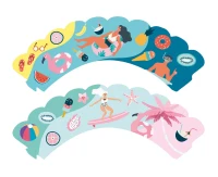 Cupcake holders Summer - Let''s party, 6 pcs EOL