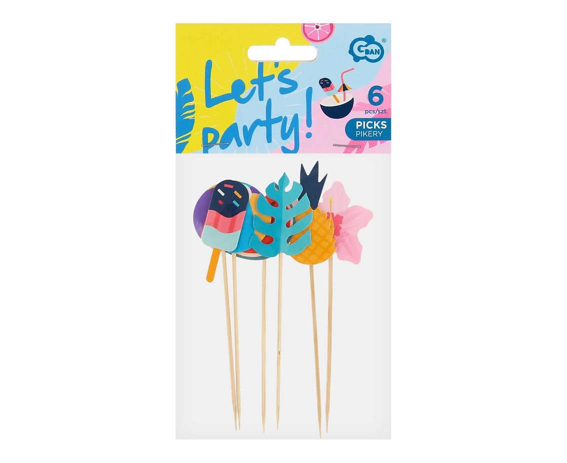 Picks Summer - Let's party, 6 pcs