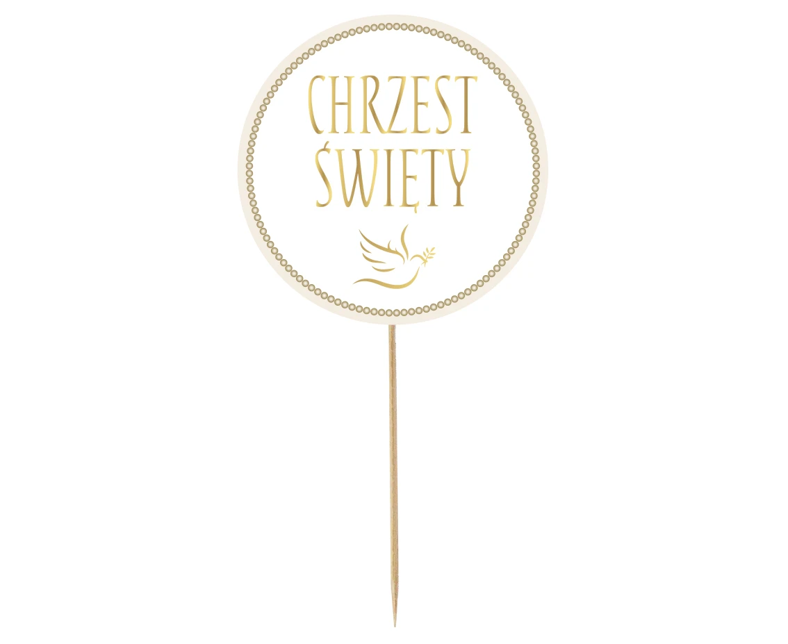 Cake topper Chrzest Święty - Dove, diameter 14 cm EOL