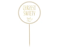 Cake topper Chrzest Święty - Dove, diameter 14 cm EOL