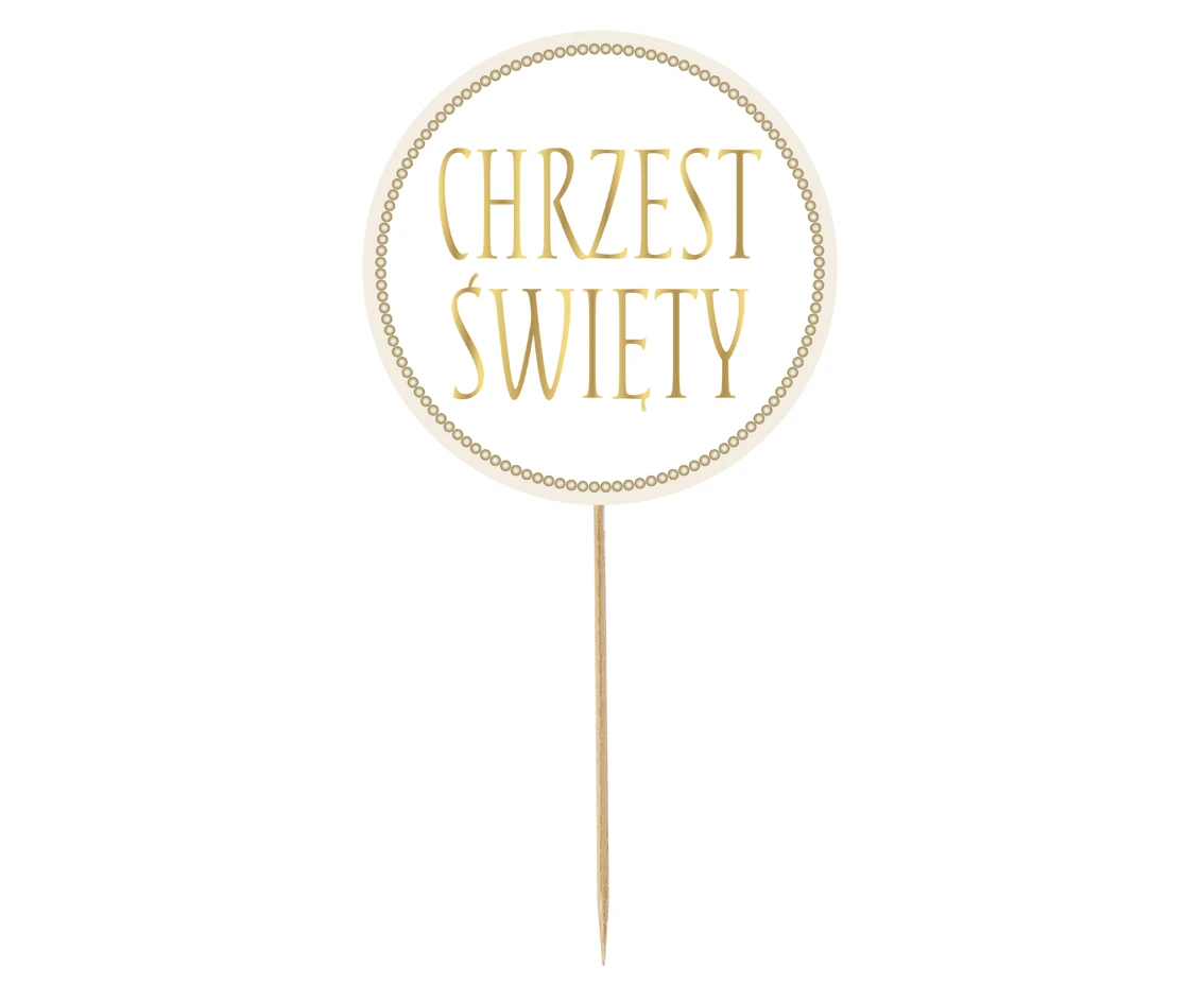 Cake topper Chrzest Święty, diameter 14 cm EOL