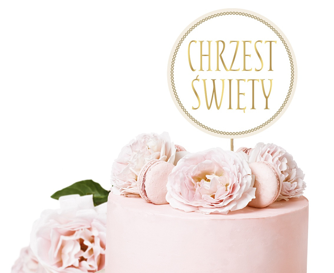 Cake topper Chrzest Święty, diameter 14 cm EOL