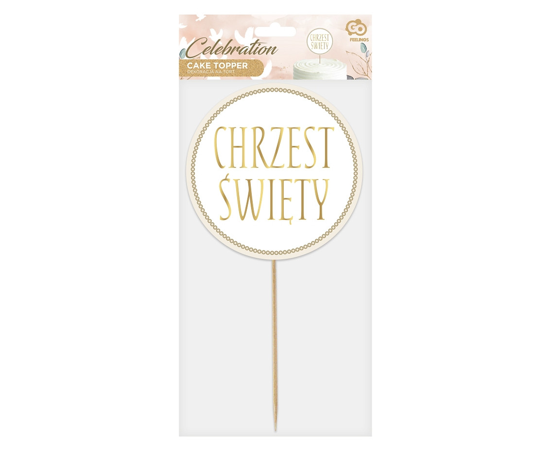 Cake topper Chrzest Święty, diameter 14 cm EOL