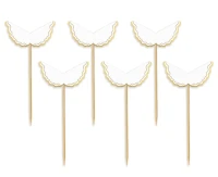 Picks Angel, gold outline, 6 pcs