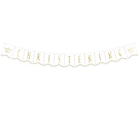 Paper garland Christening, flags 13.5x17.5 cm, 300 cm EOL