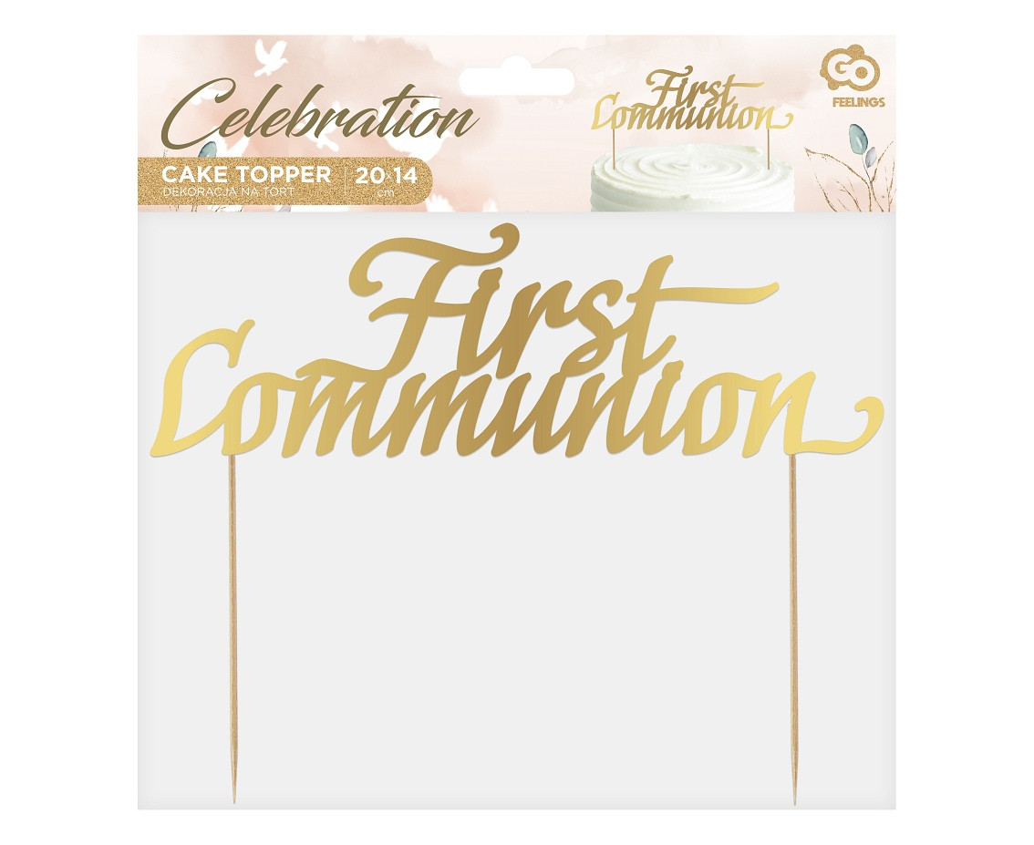 Cake topper First Communion, 20x14 cm EOL