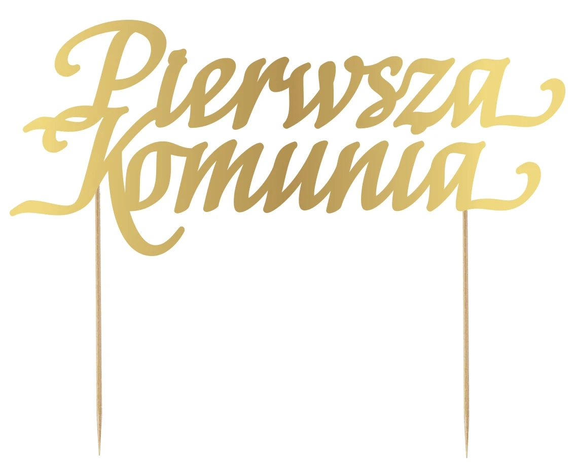 Cake topper Pierwsza Komunia, 17x14 cm