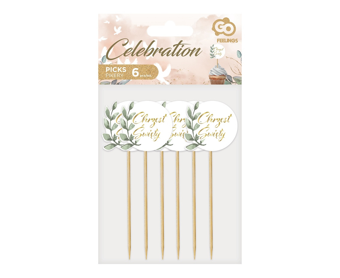 Picks Chrzest Święty, leaves, 6 pcs