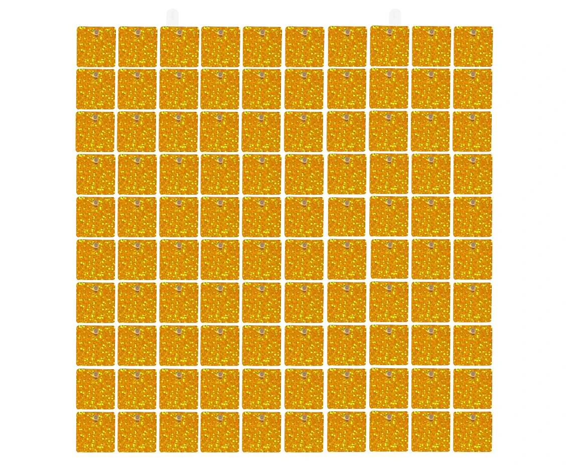 Decorative holo gold panel, transparent background, 30x30 cm / 100 squares EOL
