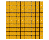 Decorative holo gold panel, black background, 30x30 cm / 100 squares EOL