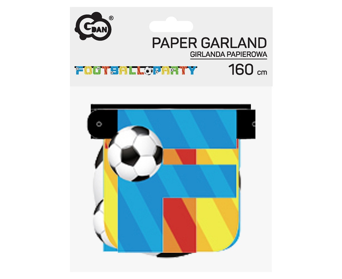 Paper garland Football Party, 160 cm