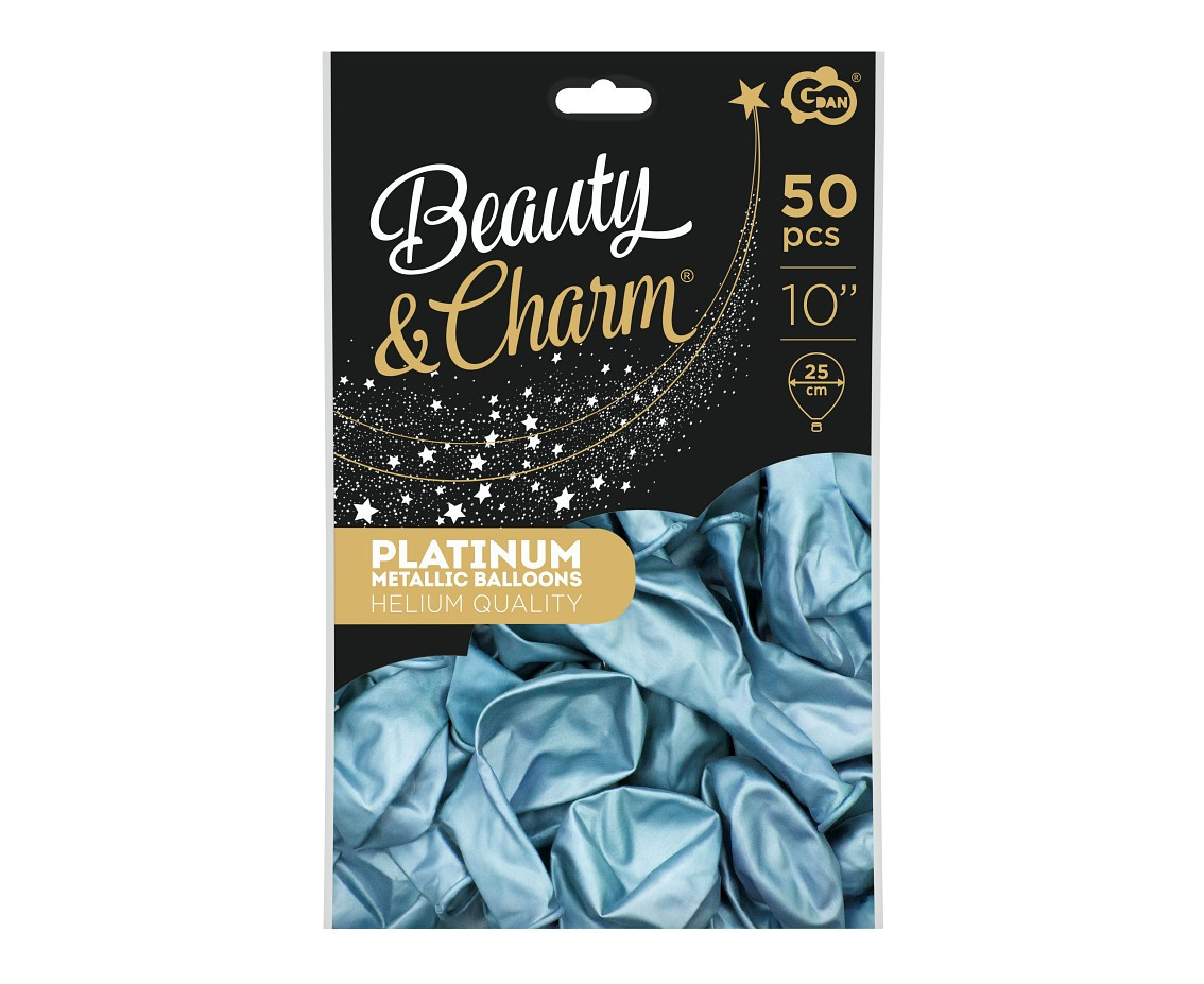 Balloons B&C 10", platinum light blue, 50pcs