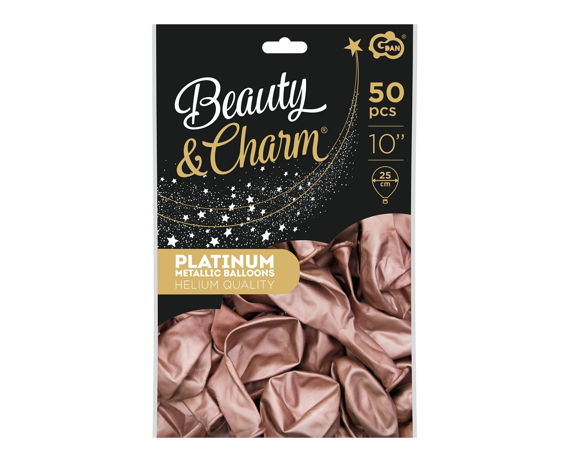 Balloons B&C 10", platinum rose-gold, 50pcs