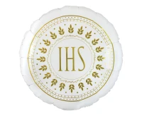 Foil balloon "IHS" Round 18" EOL