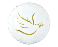Foil balloon Gold Dove, Round 18"