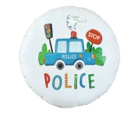 Foil balloon "Police" Round 18" EOL