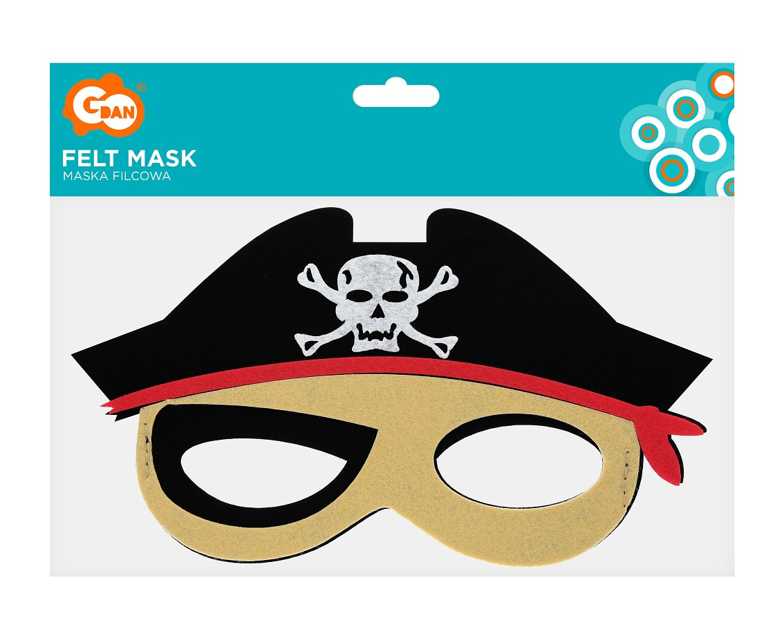 Felt mask Pirate, 22x13 cm EOL