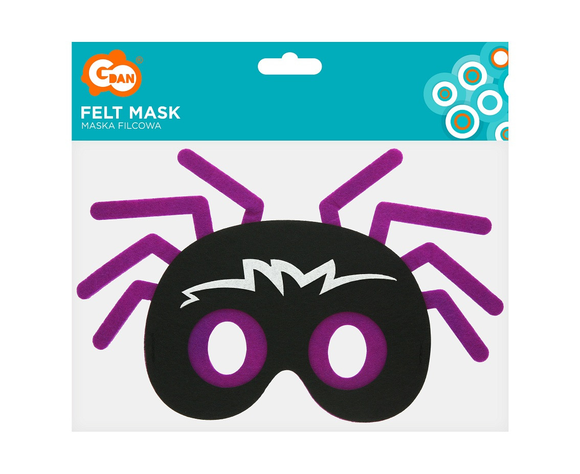 Felt mask Spider, 22x14 cm