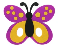 Felt mask Butterfly, 18x15.5 cm EOL