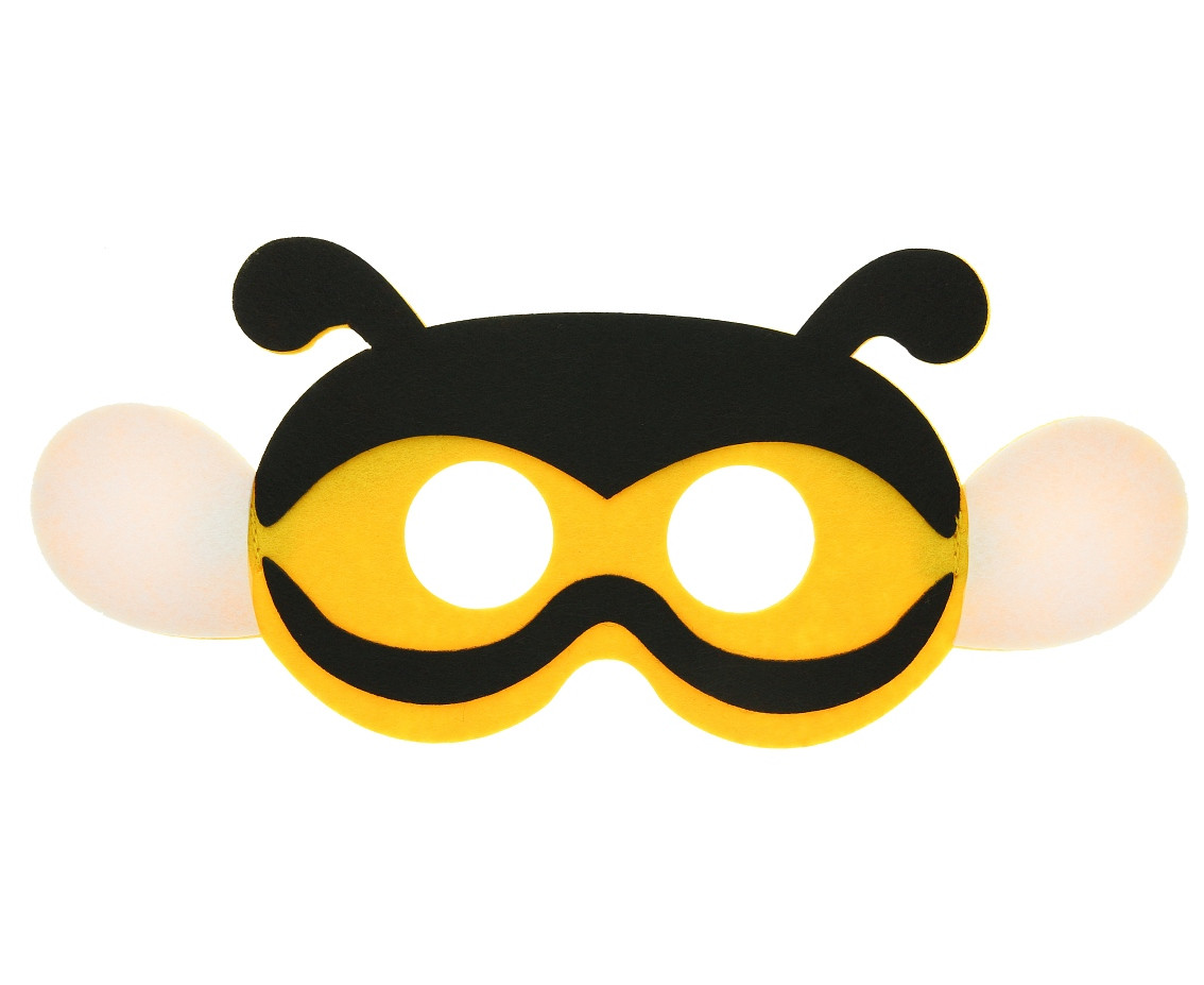 Felt mask Bee, 25x11 cm