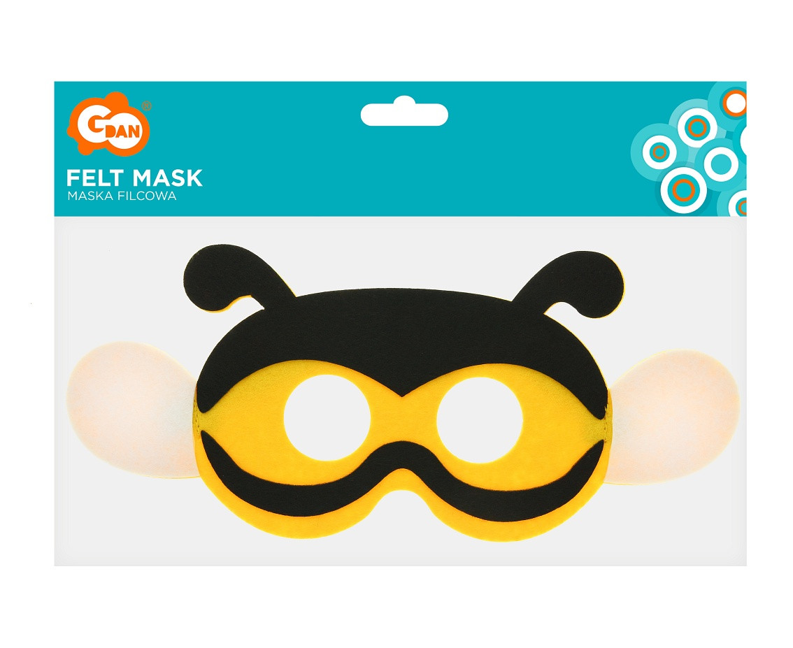 Felt mask Bee, 25x11 cm