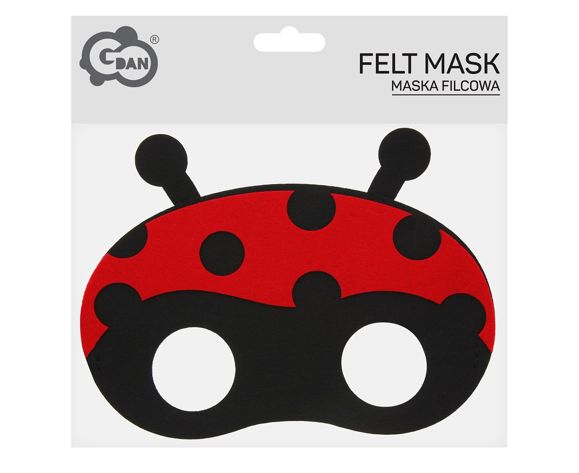 Felt mask Ladybug, 18.5x14 cm
