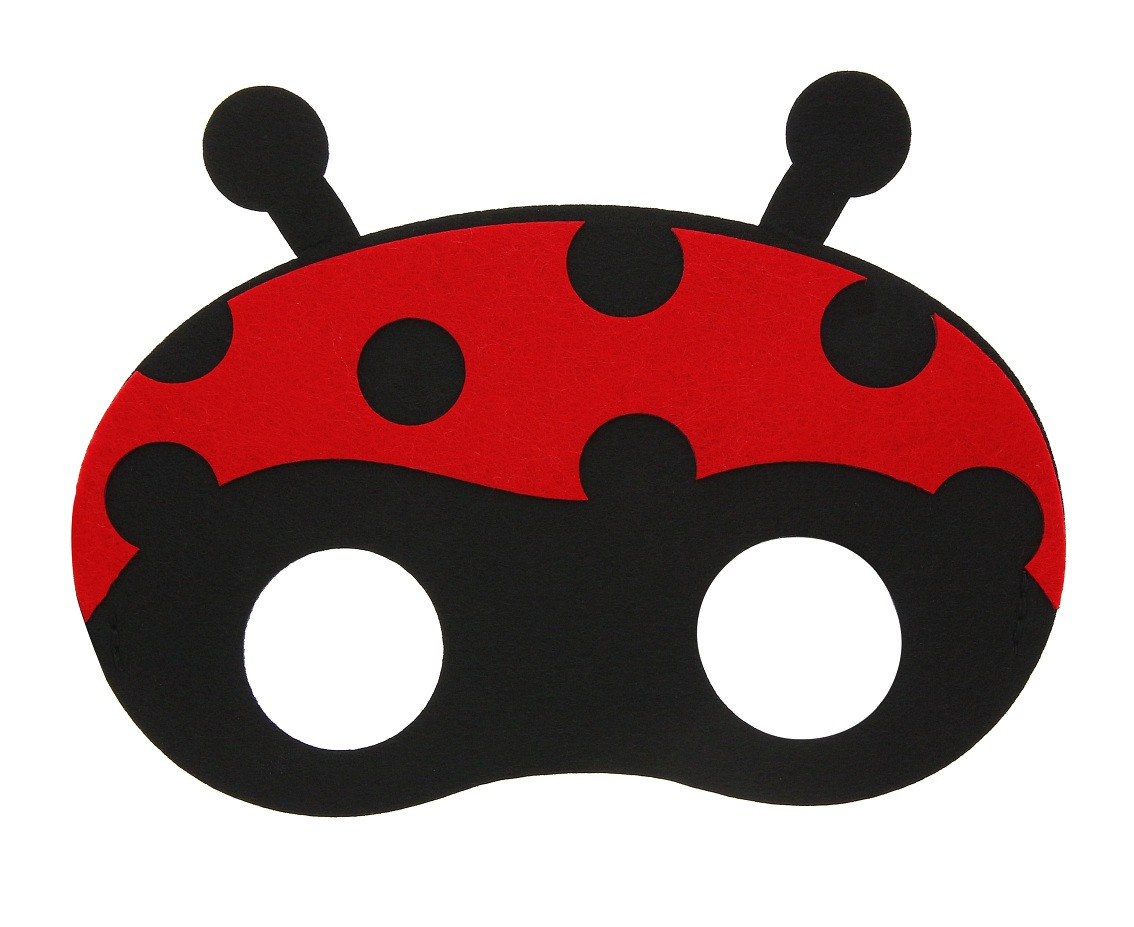 Felt mask Ladybug, 18.5x14 cm