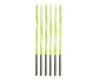 Birthday candles Candy, lime green, size 4.5x4.5x150mm, 6 pcs. EOL