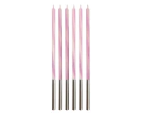 Birthday candles Candy, pink, size 4.5x4.5x150mm, 6 pcs. EOL