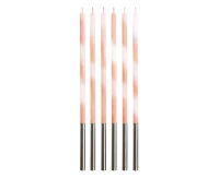 Birthday candles Candy, apricot, size 4.5x4.5x150mm, 6 pcs. EOL
