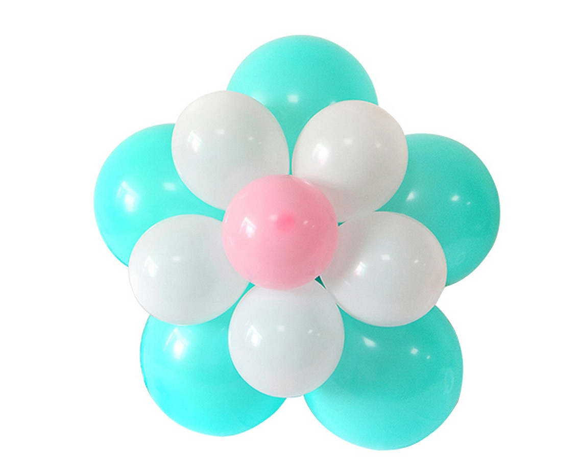 Balloon decoration grip, big flower, 10 pcs. EOL