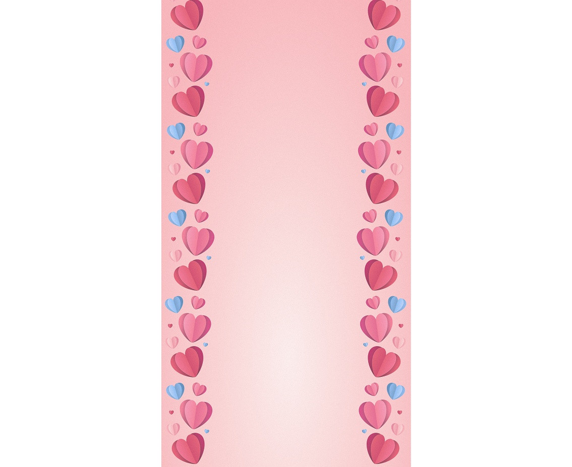 Paper table runner Love is in the air - Hearts, 33x200 cm EOL