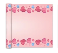 Paper table runner Love is in the air - Hearts, 33x200 cm EOL