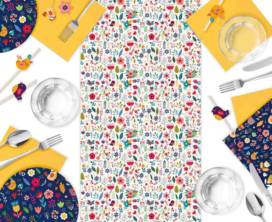 Paper table runner Summer - Have fun (light), 33x200 cm EOL