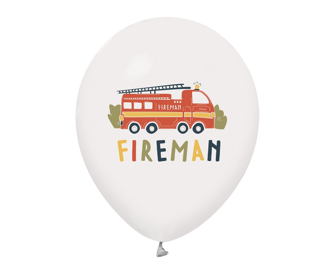 Fireman balloons, 12"/ 5 pcs