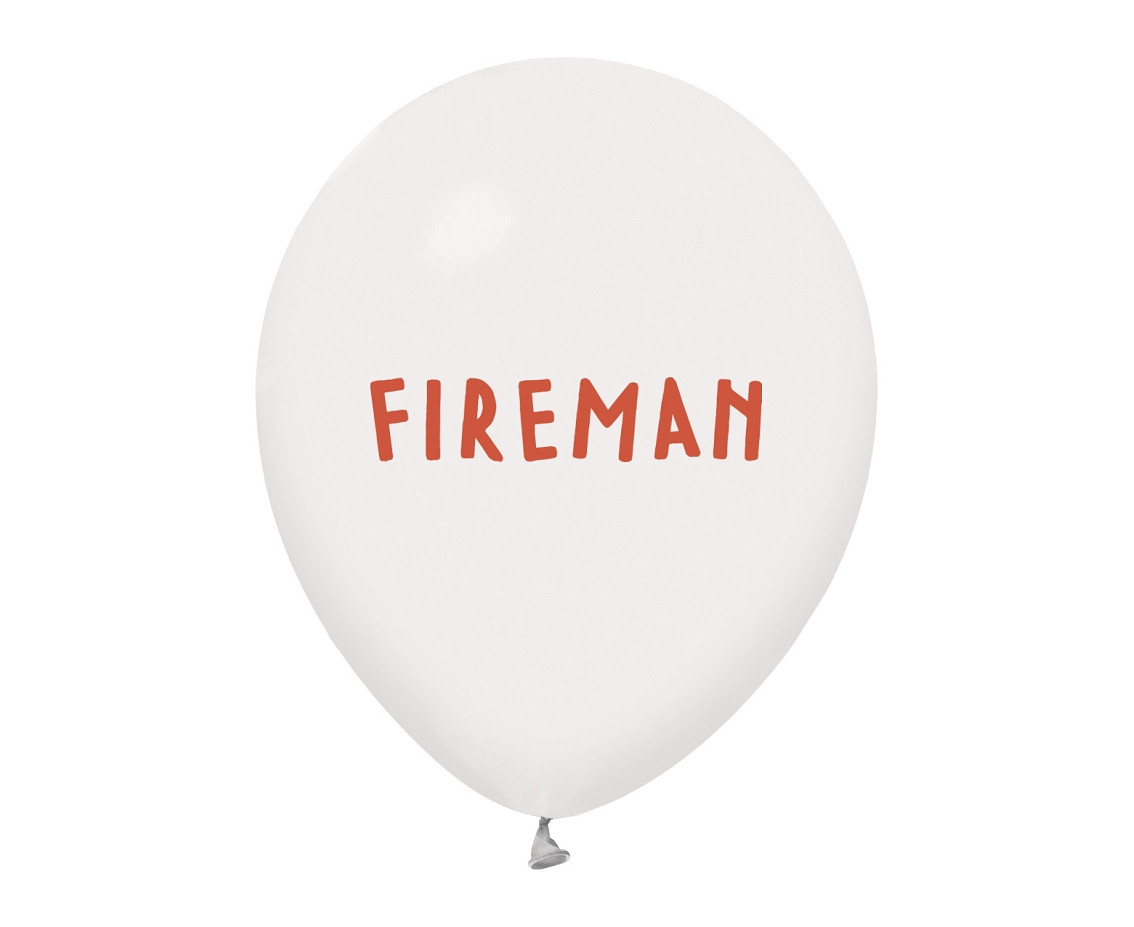Fireman balloons, 12"/ 5 pcs