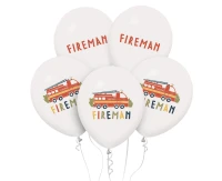 Fireman balloons, 12"/ 5 pcs