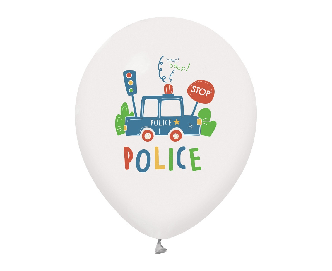 Police balloons, 12"/ 5 pcs