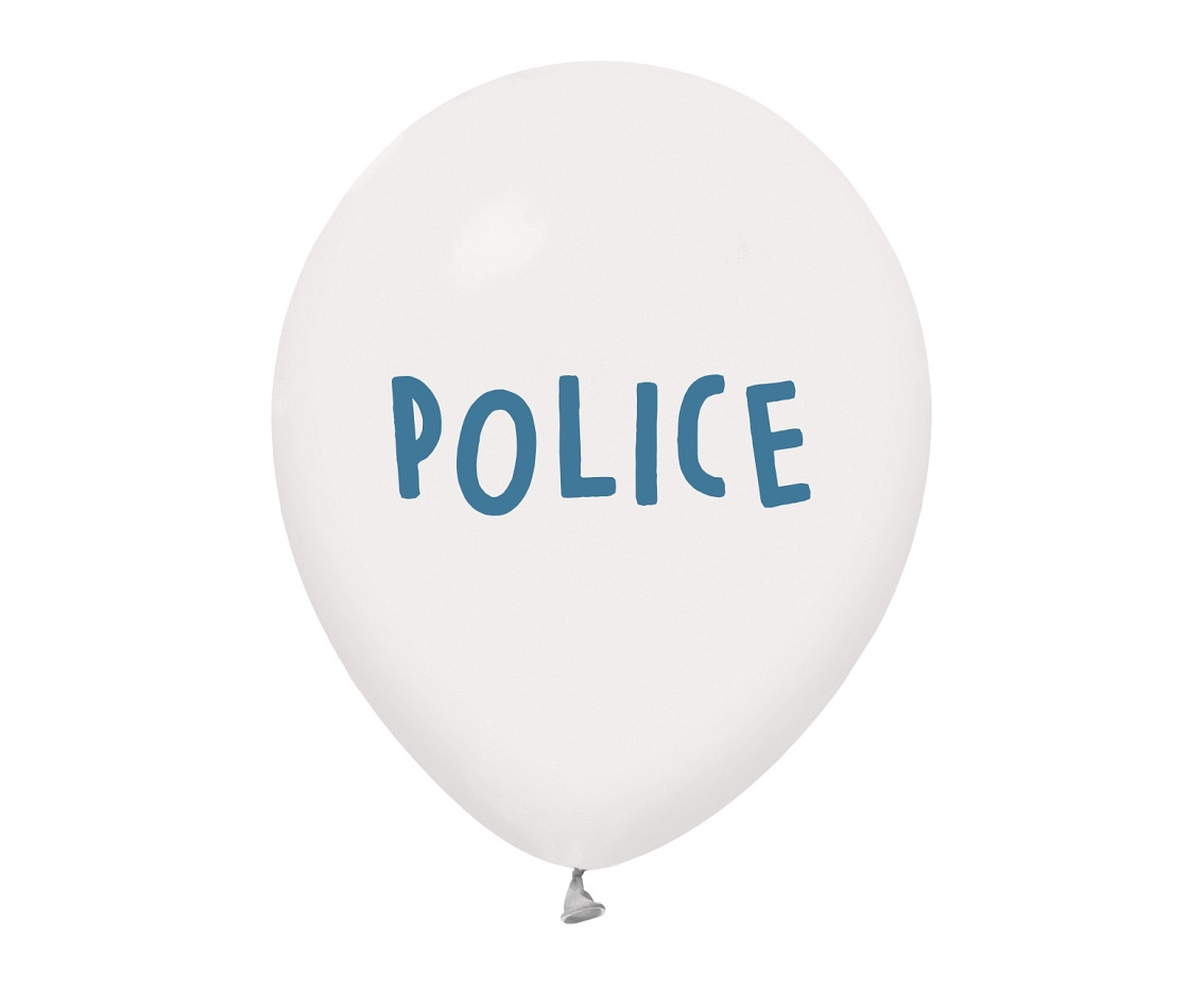 Police balloons, 12"/ 5 pcs