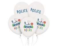 Police balloons, 12"/ 5 pcs