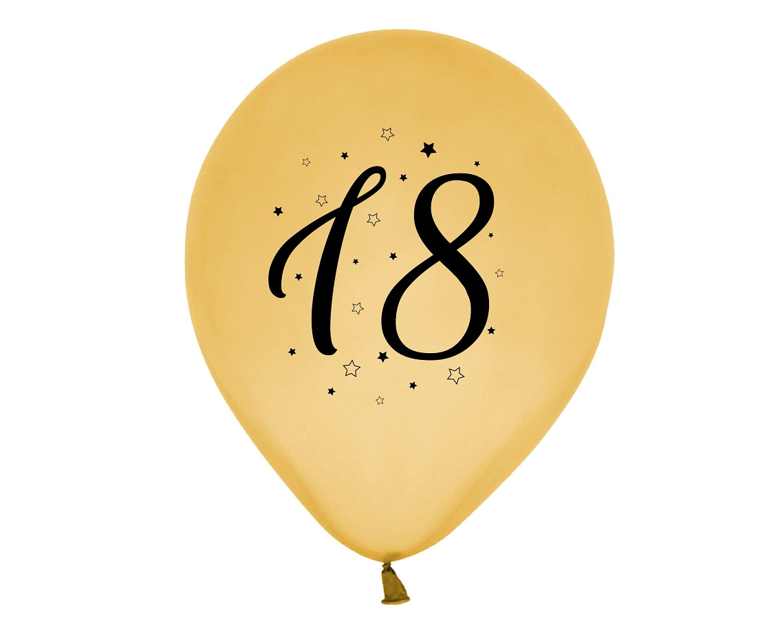 "18" balloons, gold, 12"/ 5 pcs