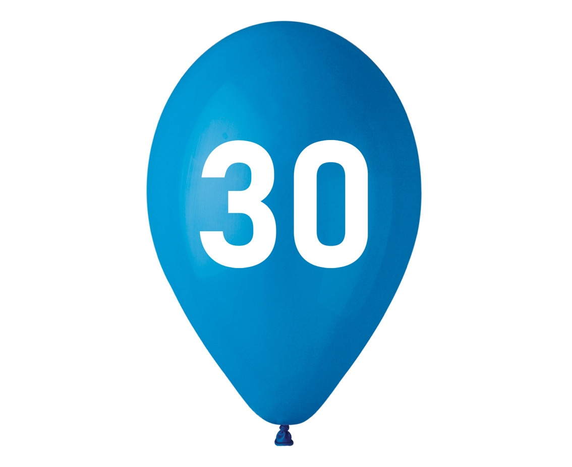 "30" balloons, blue, 12"/ 5 pcs EOL