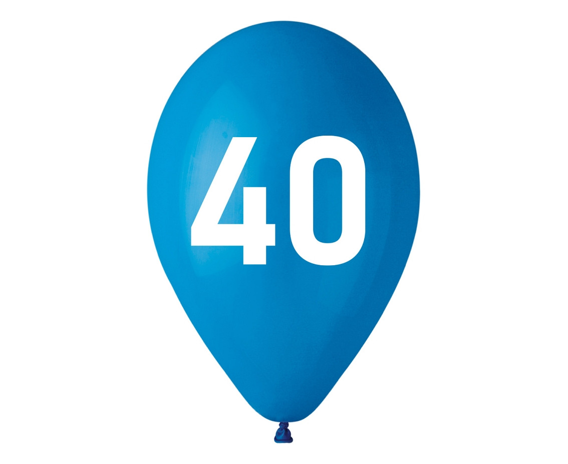 "40" balloons, blue, 12"/ 5 pcs EOL