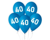 "40" balloons, blue, 12"/ 5 pcs EOL