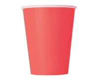 Paper cups Red, 270 ml, 8 pcs (sup label)