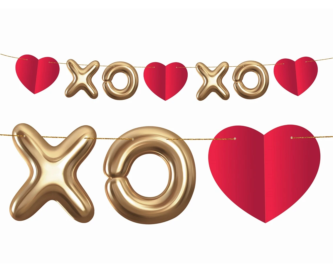 Paper garland XoXo, 200 cm EOL